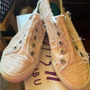 Women's Pink Slip-On Sneakers